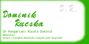 dominik rucska business card